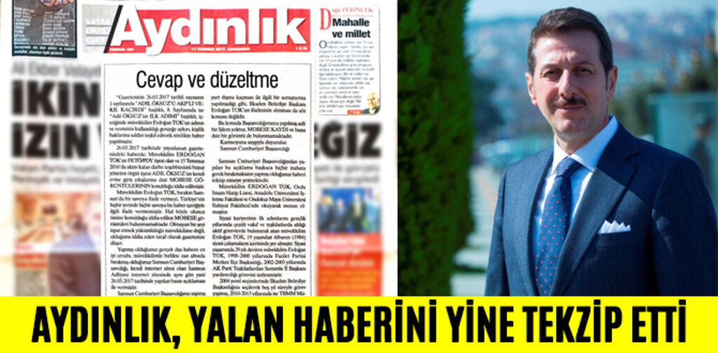 AYDINLIK, YALAN HABERİNİ YİNE TEKZİP ETTİ