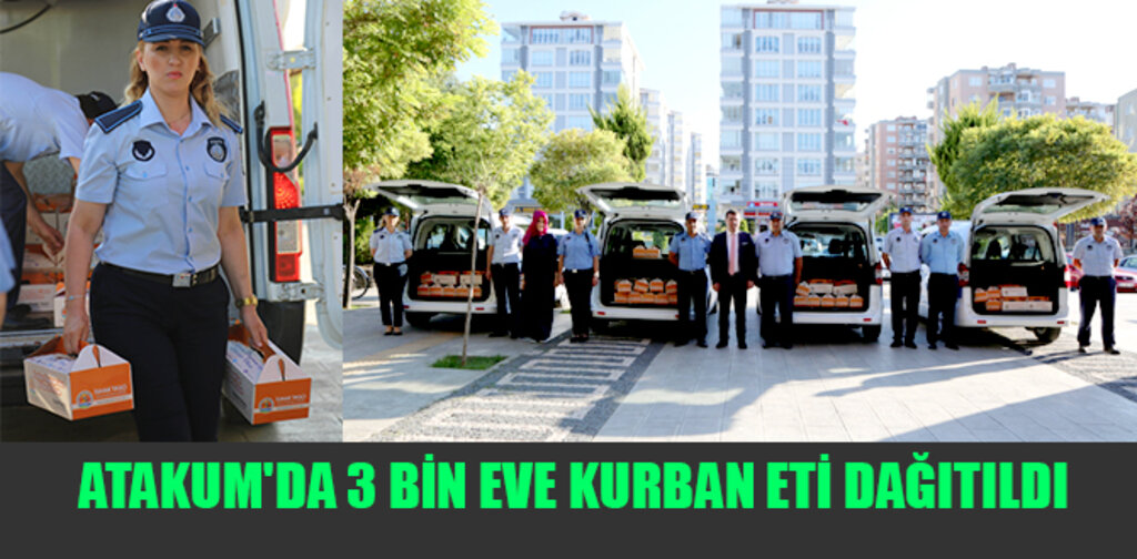 ATAKUM'DA 3 BİN EVE KURBAN ETİ DAĞITILDI