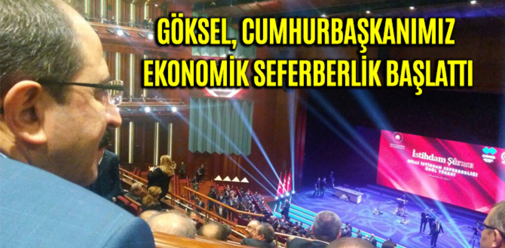 GÖKSEL, CUMHURBAŞKANIMIZ EKONOMİK SEFERBERLİK BAŞLATTI