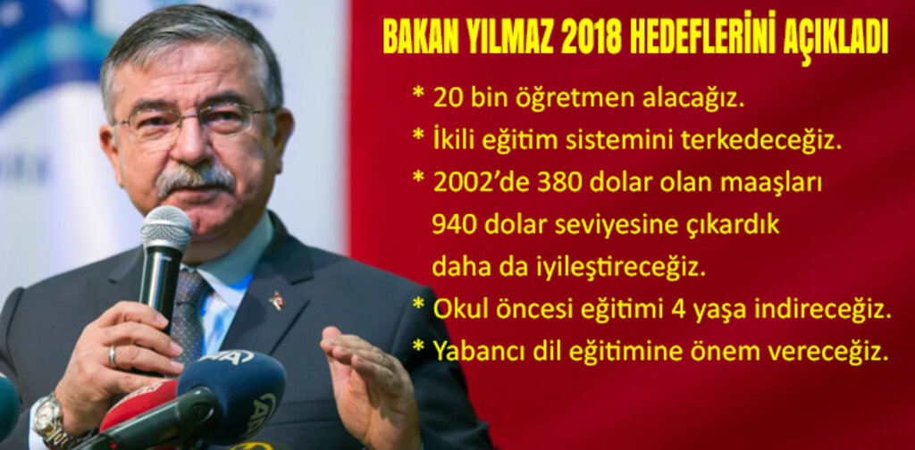 BAKAN YILMAZ 2018 HEDEFLERİNİ AÇIKLADI