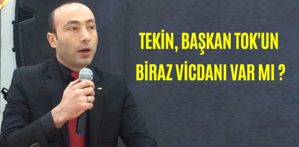 TEKİN, BAŞKAN TOK'UN BİRAZ VİCDANI VAR MI ?