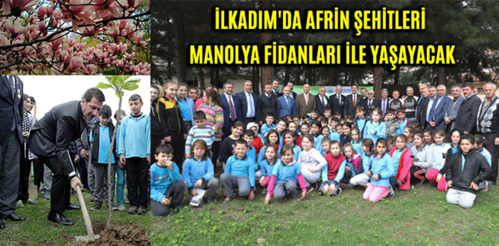 İLKADIM'DA AFRİN ŞEHİTLERİ MANOLYA FİDANLARI İLE YAŞAYACAK