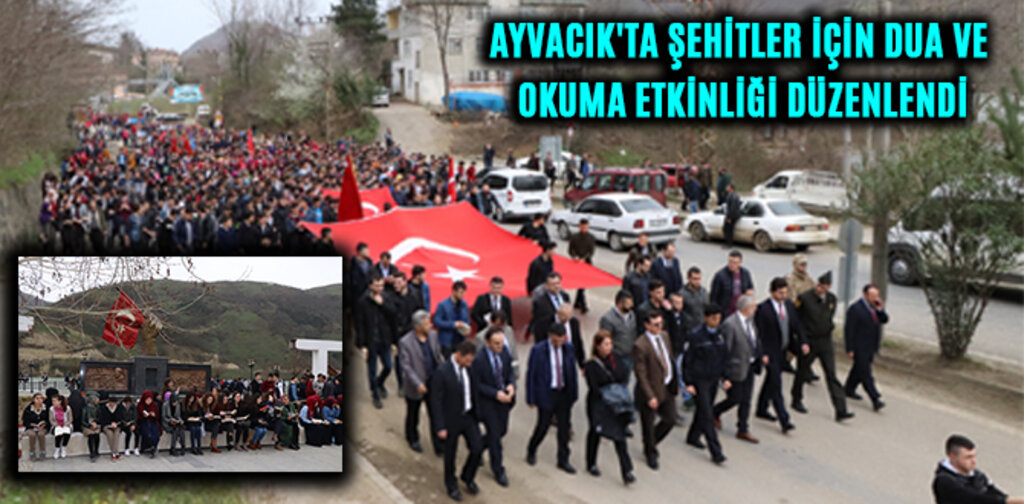 AYVACIK'TA ŞEHİTLER İÇİN DUA VE OKUMA ETKİNLİĞİ DÜZENLENDİ