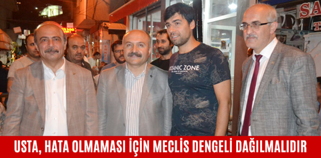 USTA, HATA OLMAMASI İÇİN MECLİS DENGELİ DAĞILMALIDIR