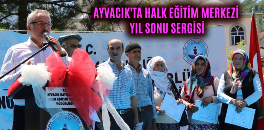 AYVACIK'TA HALK EĞİTİM MERKEZİ YIL SONU SERGİSİ