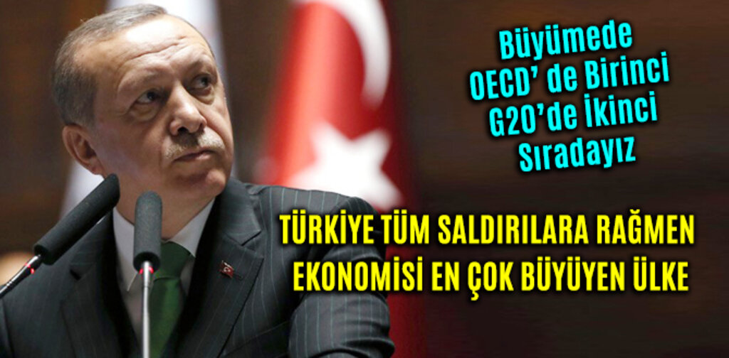 TÜRKİYE TÜM SALDIRILARA RAĞMEN EKONOMİSİ EN ÇOK BÜYÜYEN ÜLKE