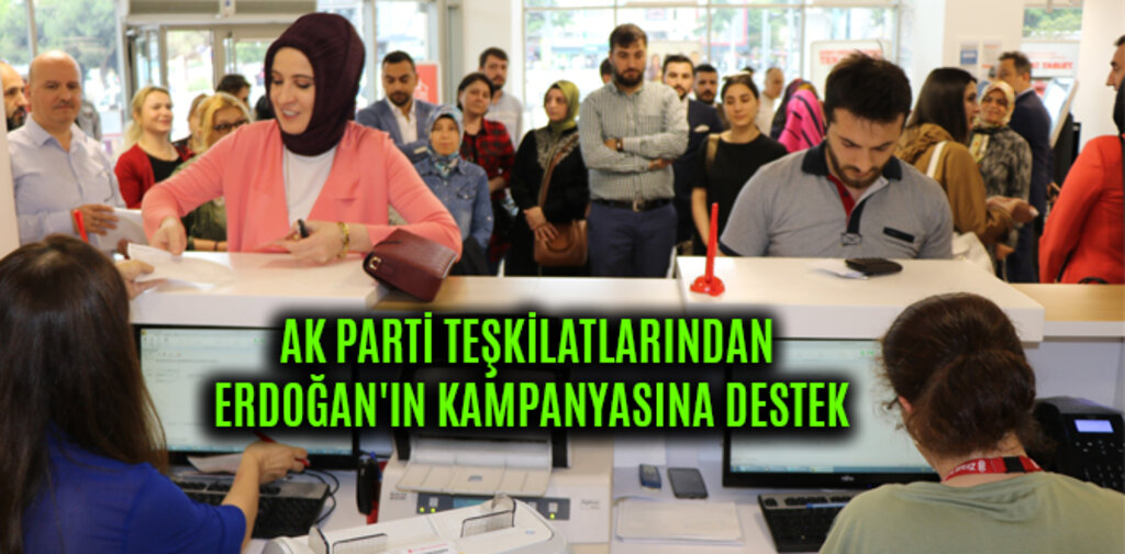 AK PARTİ TEŞKİLATLARINDAN ERDOĞAN'IN KAMPANYASINA DESTEK