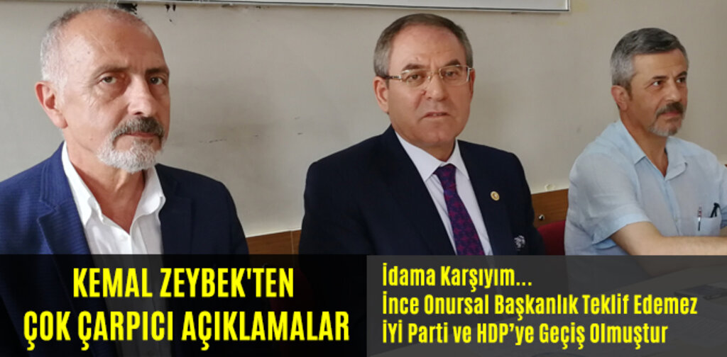 ZEYBEK'TEN ÇOK ÇARPICI AÇIKLAMALAR