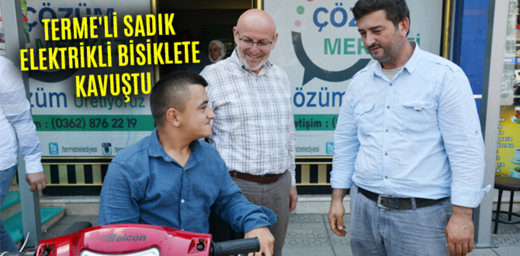 TERME'Lİ SADIK ELEKTRİKLİ BİSİKLETE KAVUŞTU