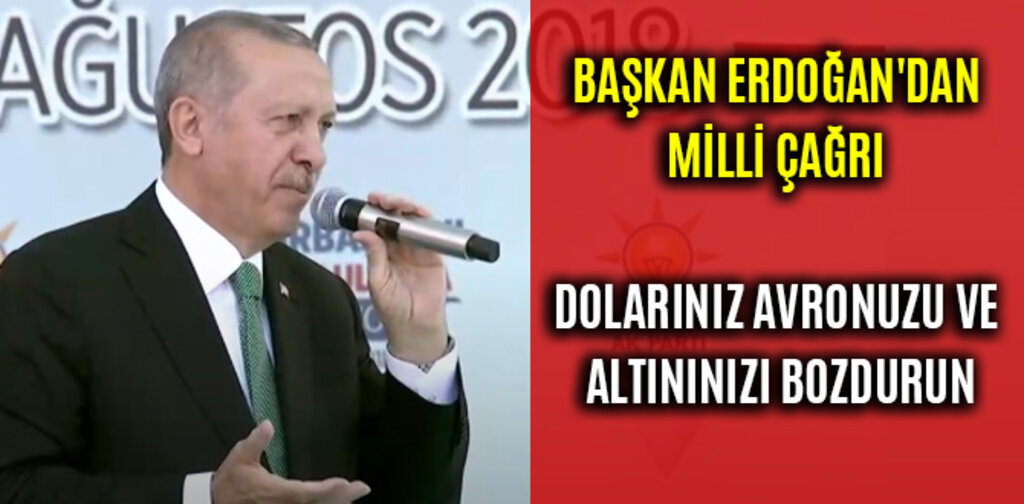 ERDOĞAN'DAN MİLLİ ÇAĞRI DOLAR AVRO VE ALTININIZI BOZDURUN