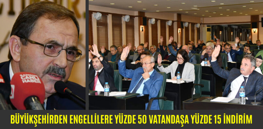 BÜYÜKŞEHİRDEN ENGELLİLERE YÜZDE 50 VATANDAŞA YÜZDE 15 İNDİRİM