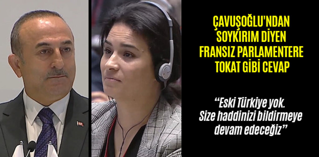 ÇAVUŞOĞLU'NDAN SOYKIRIM DİYEN FRANSIZ PARLAMENTERE TOKAT GİBİ CEVAP