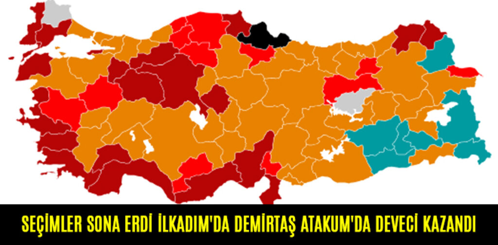 SEÇİMLER SONA ERDİ İLKADIM'DA DEMİRTAŞ ATAKUM'DA DEVECİ KAZANDI