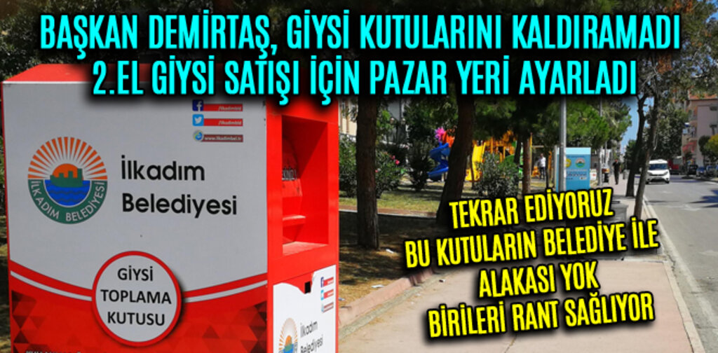 DEMİRTAŞ, GİYSİ KUTULARINI KALDIRAMADI 2.EL GİYSİ SATIŞI İÇİN YER AYARLADI