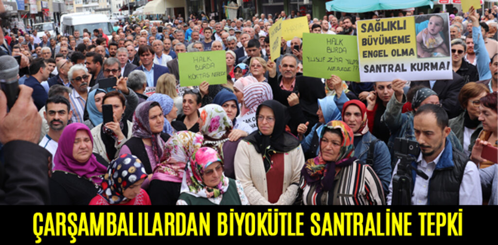 ÇARŞAMBALILARDAN BİYOKÜTLE SANTRALİNE TEPKİ