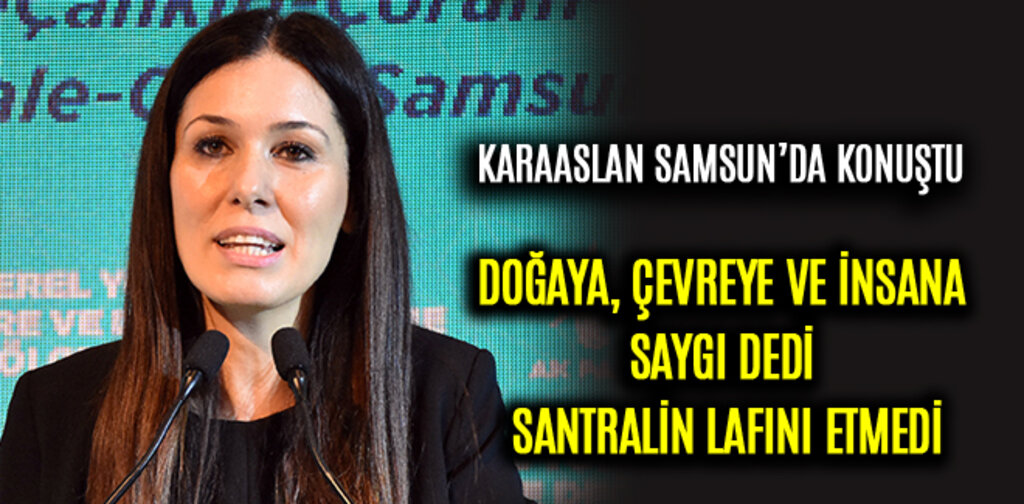 KARAASLAN, DOĞAYA, ÇEVREYE VE İNSANA SAYGI DEDİ SANTRALİN LAFINI ETMEDİ