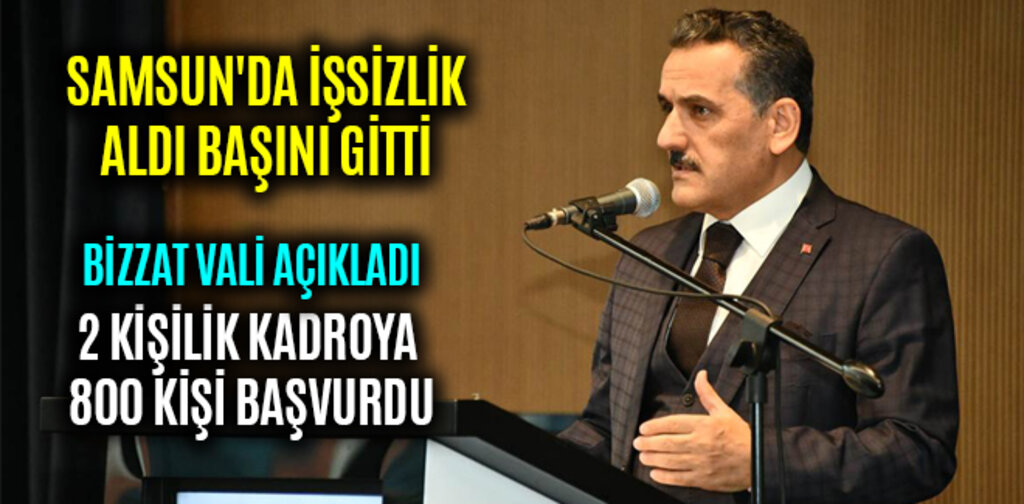 SAMSUN'DA İŞSİZLİK ALDI BAŞINI GİTTİ 2 KİŞİLİK KADROYA 800 KİŞİ BAŞVURDU