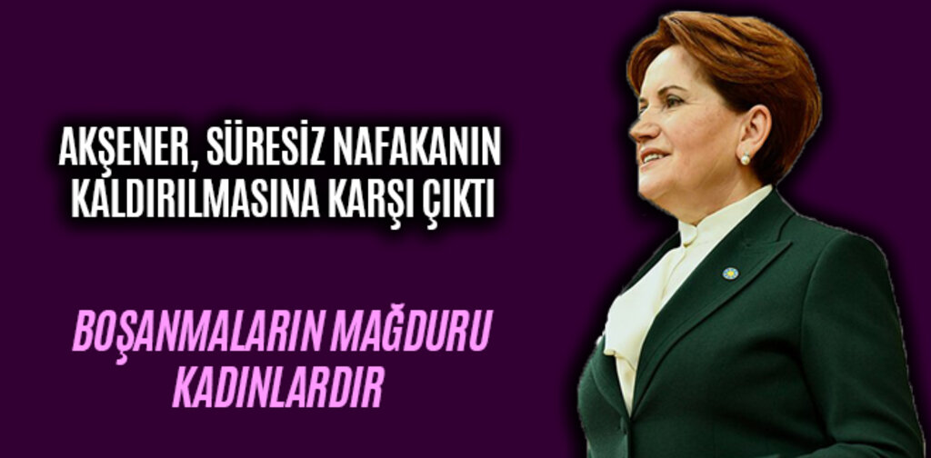 AKŞENER, SÜRESİZ NAFAKANIN KALDIRILMASINA KARŞI ÇIKTI