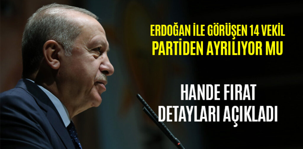 ERDOĞAN İLE GÖRÜŞEN 14 VEKİL PARTİDEN AYRILIYOR MU ?