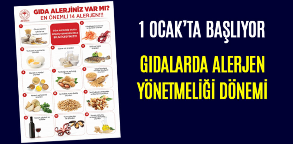 GIDALARDA ALERJEN YÖNETMELİĞİ DÖNEMİ BAŞLIYOR