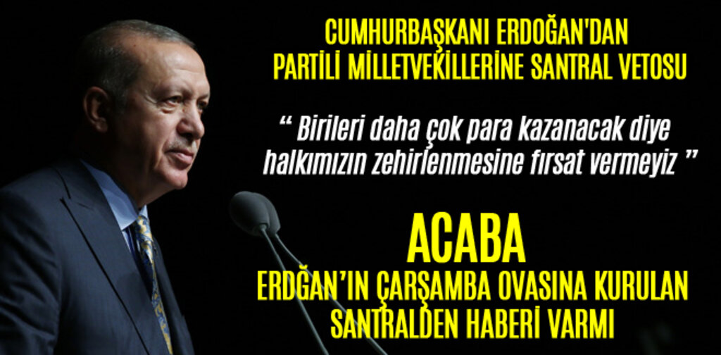 ERDOĞAN'DAN PARTİLİ MİLLETVEKİLLERİNE BACA FİLTRESİ VETOSU