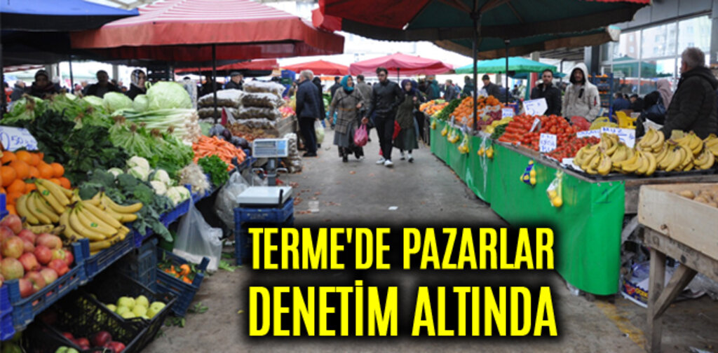 TERME'DE PAZARLAR DENETİM ALTINDA