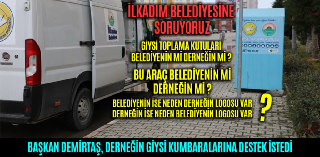 BAŞKAN DEMİRTAŞ, DERNEĞİN GİYSİ KUMBARALARINA DESTEK İSTEDİ