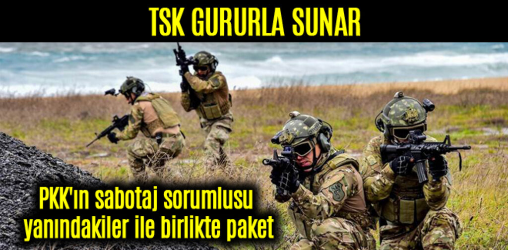 PKK'nın sabotaj sorumlusu yanındakiler ile birlikte paket