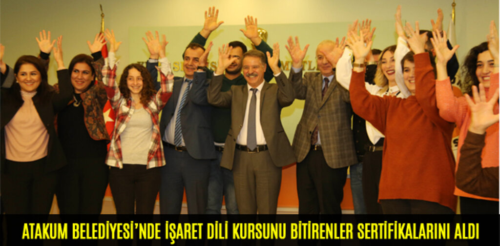 İŞARET DİLİ KURSUNU BİTİRENLER SERTİFİKALARINI ALDI