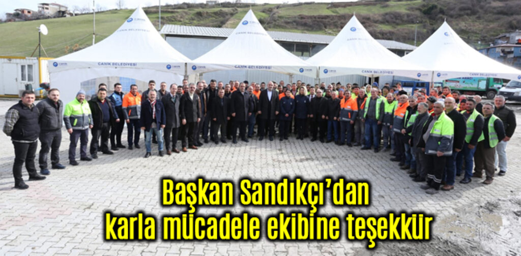 Başkan Sandıkçı’dan karla mücadele ekibine teşekkür