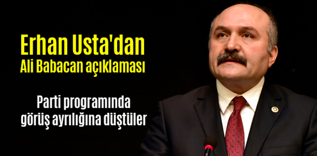 Erhan Usta'dan Ali Babacan açıklaması