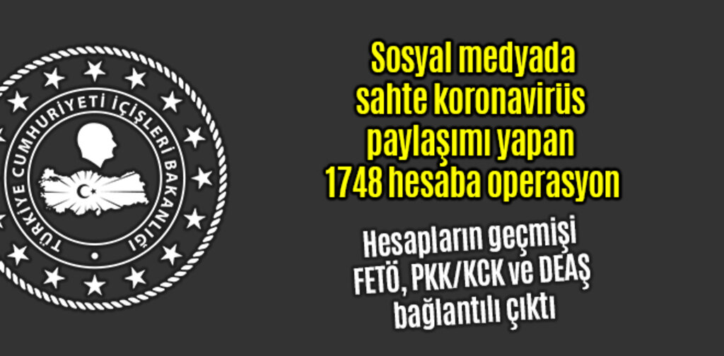 Sahte koronavirüs paylaşımı yapan 1748 hesaba operasyon