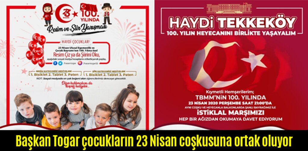 Başkan Togar çocukların 23 Nisan coşkusuna ortak oluyor