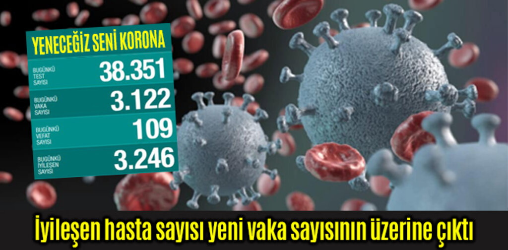 İyileşen hasta sayısı yeni vaka sayısının üzerine çıktı