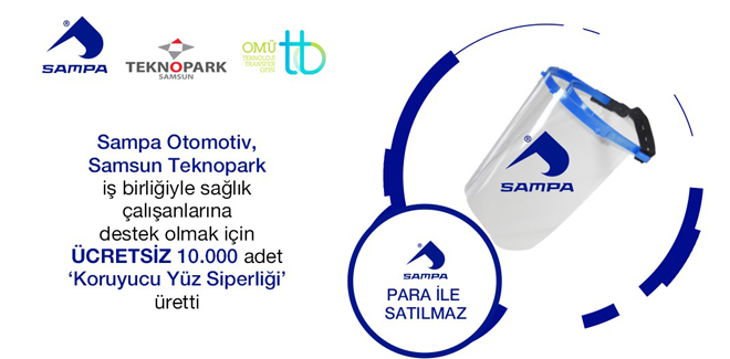 SAMPA’DAN YÜZ SİPERİ ÜRETİMİNE DESTEK