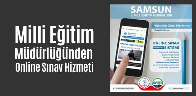 Milli Eğitim Müdürlüğünden Online Sınav Hizmeti