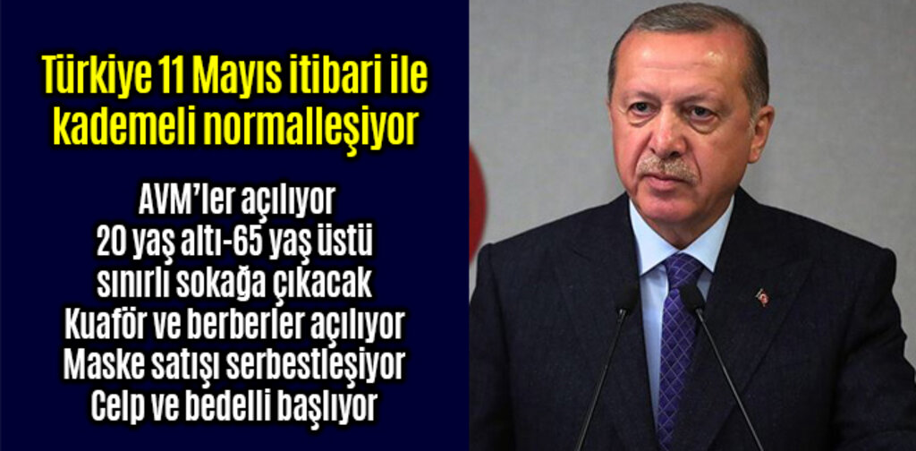 Türkiye 11 Mayıs itibari ile kademeli normalleşiyor