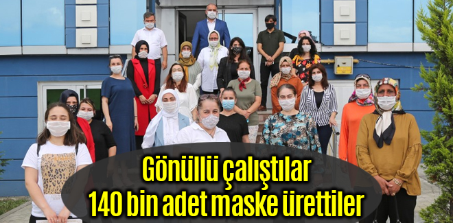 140 bin maske üreten gönüllü personele teşekkür belgesi