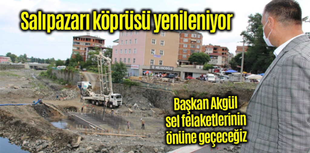 Salıpazarı köprüsü yenileniyor