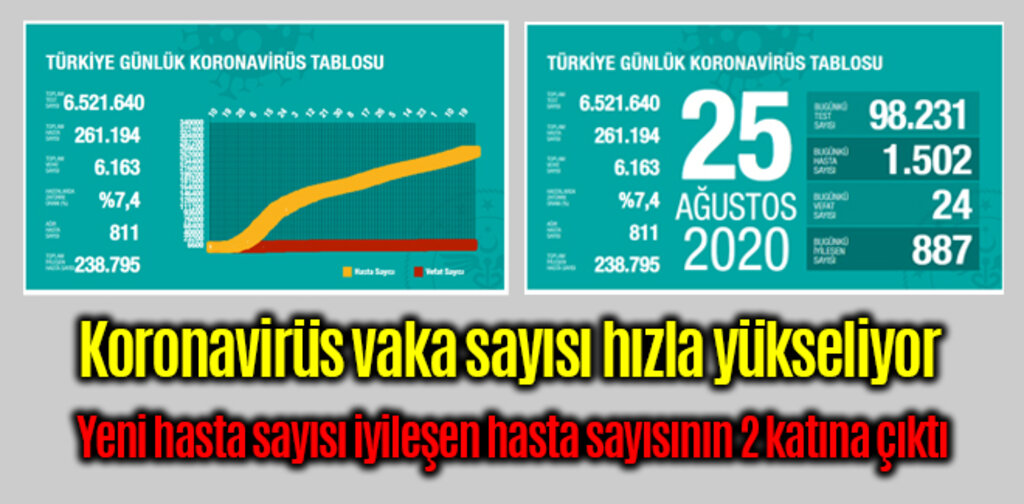 Koronavirüs vaka sayısı hızla yükseliyor