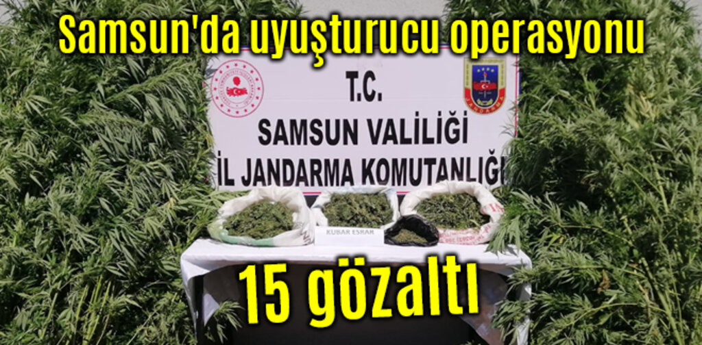 Samsun'da uyuşturucu operasyonu 15 gözaltı