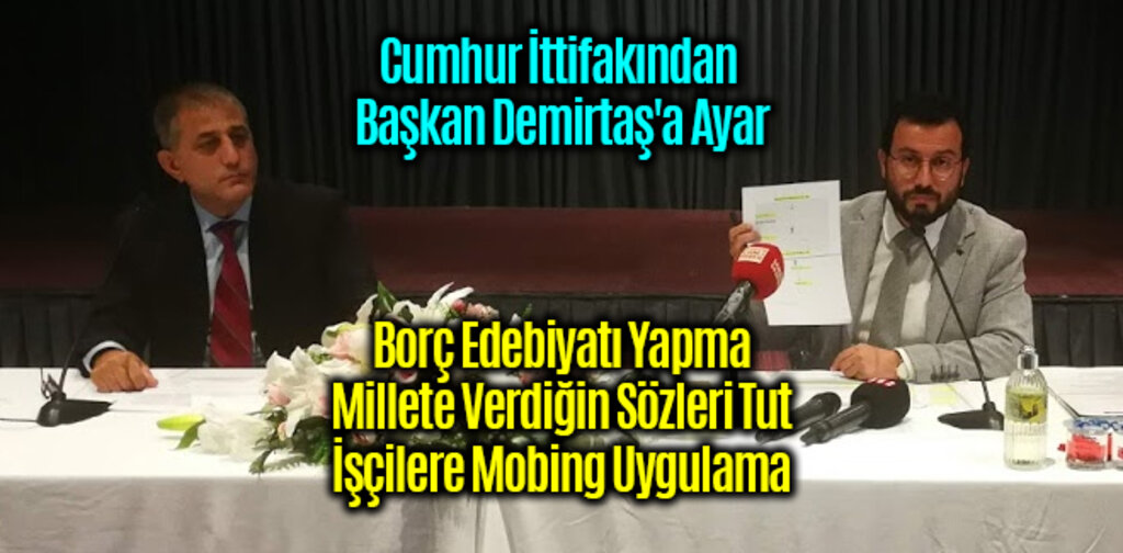 Cumhur İttifakından Başkan Demirtaş'a Ayar