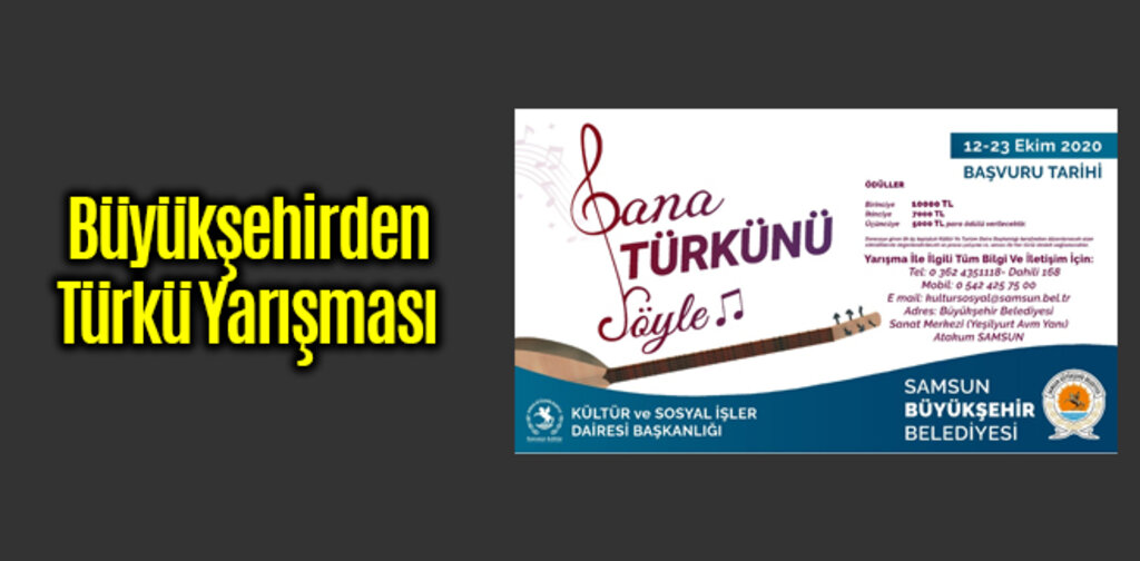 Büyükşehirden Türkü Yarışması