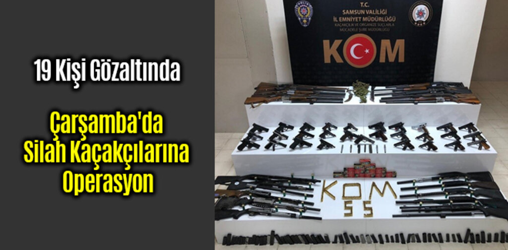 Samsun ve Çarşamba'da Silah Kaçakçılarına Operasyon