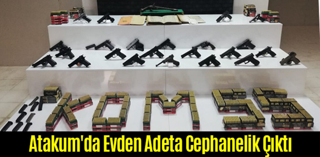 Atakum'da Evden Adeta Cephanelik Çıktı