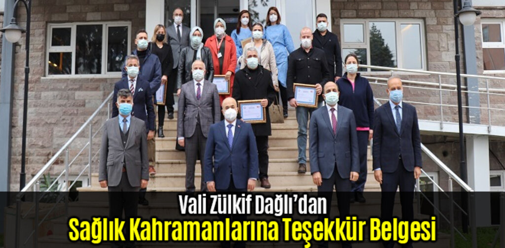 Sağlık Kahramanlarına Teşekkür Belgesi