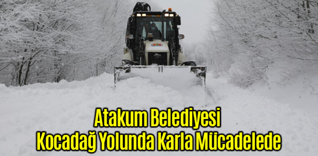 Atakum Belediyesi Kocadağ Yolunda Karla Mücadelede