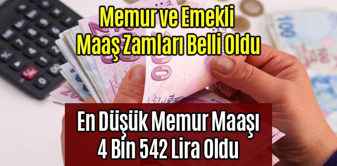 Memur ve Emekli Maaş Zamları Belli Oldu