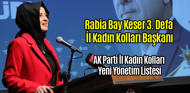 Rabia Bay Keser 3. Defa Kadın Kolları Başkanı