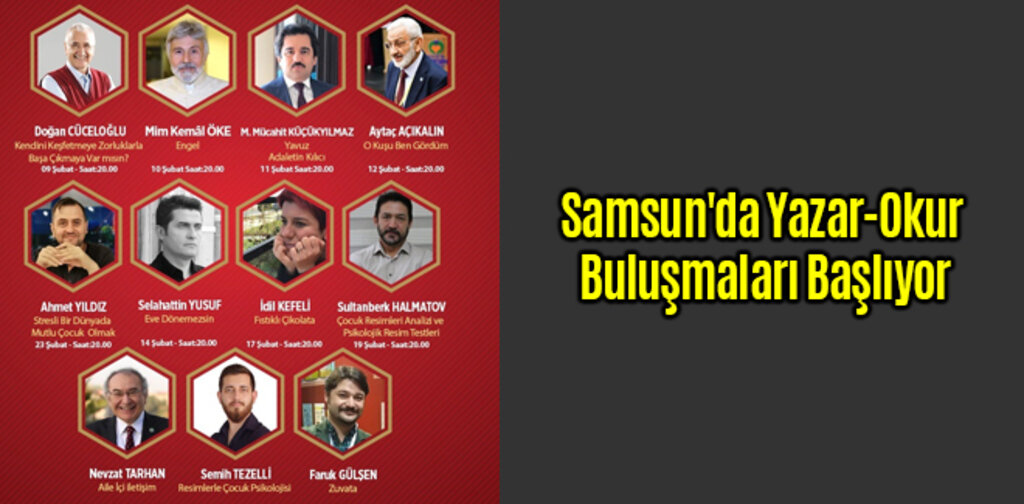 Samsun'da Yazar-Okur Buluşmaları Başlıyor